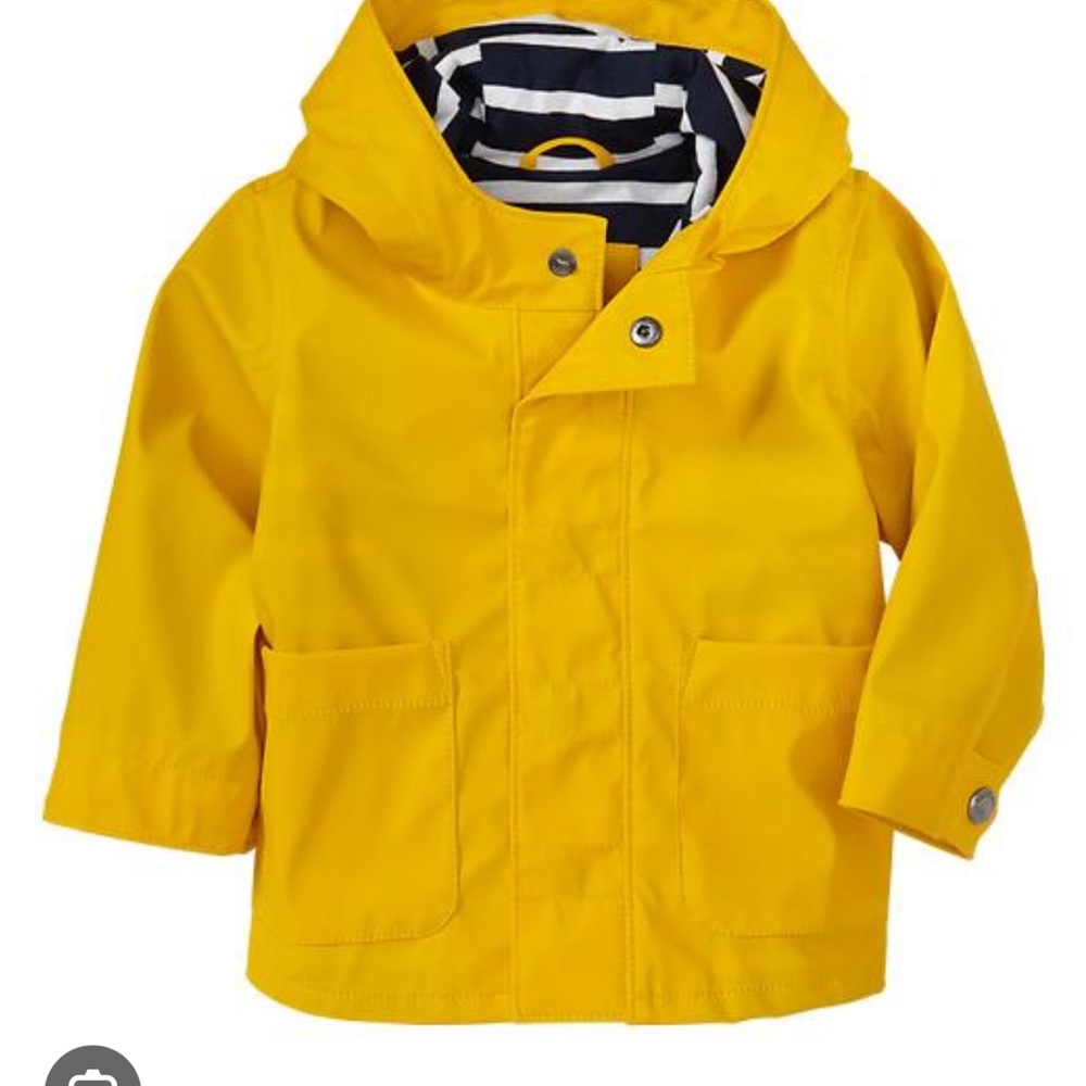 ☔️ Baby Gap Yellow Hooded Rain Jacket | 18-24M
